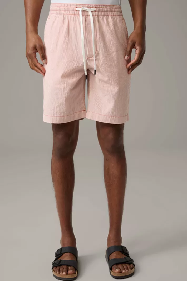 Strellson Shorts & shorts de bain<Short Flex Cross Kaji, Rouge Et Blanc à Rayures